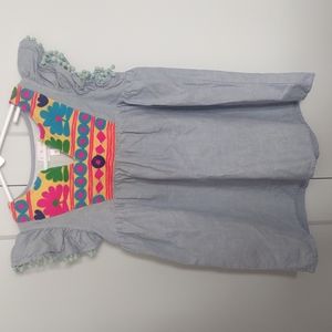 Cheeni girls beautiful dress woth embroidery at top